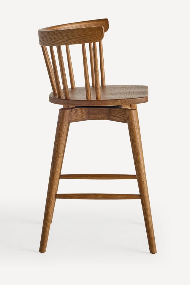 Marlee Oak Swivel Stool #2