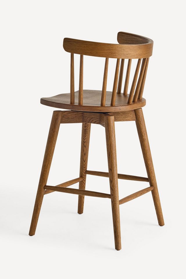 Marlee Oak Swivel Stool #3