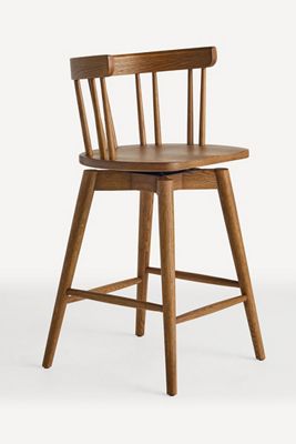 Marlee Oak Swivel Stool