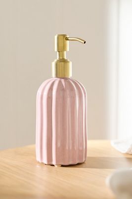 Reactive Ribbed Ceramic Soap Pump
