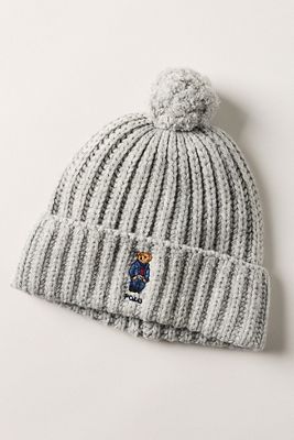 Polo Ralph Lauren Denim Bear Pom Pom Beanie