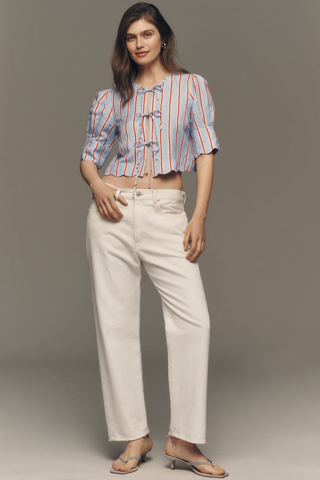 Sister New York Scalloped Tie-Front Top #3