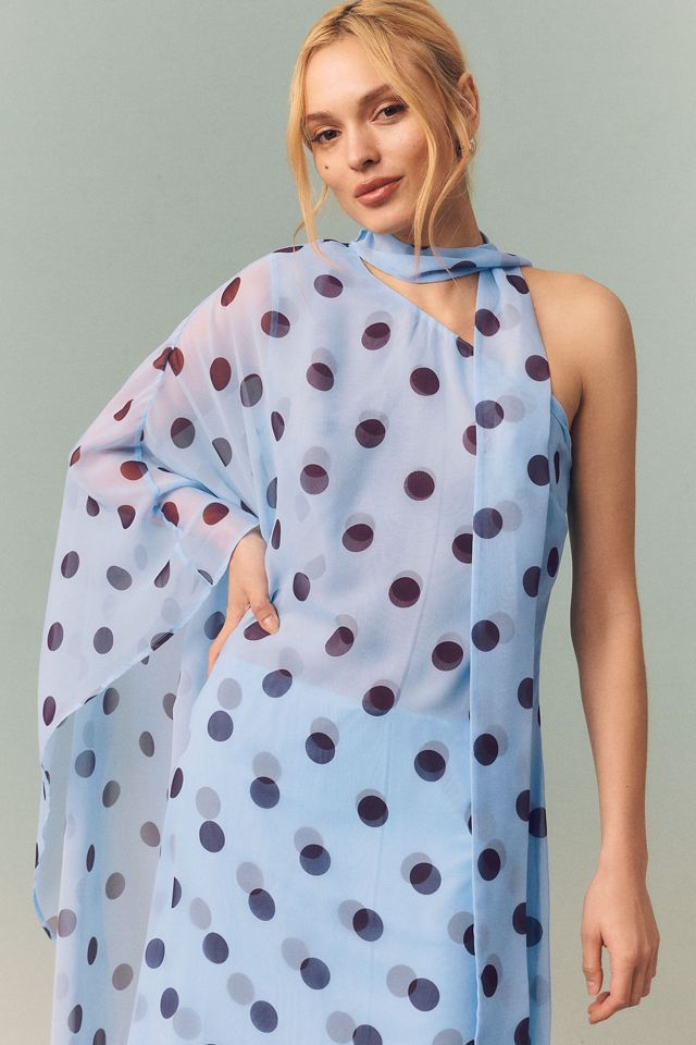 Endless Rose Polka Dot One-Shoulder Maxi Dress | Anthropologie