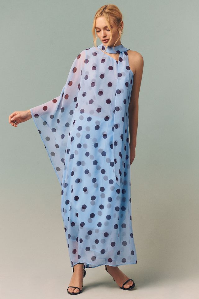 Endless Rose Polka Dot One-Shoulder Maxi Dress #3