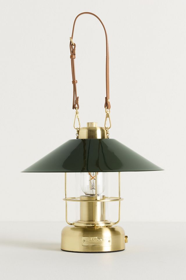 Barbour x Anthropologie Metal and Leather Rechargeable Cordless Lantern #1