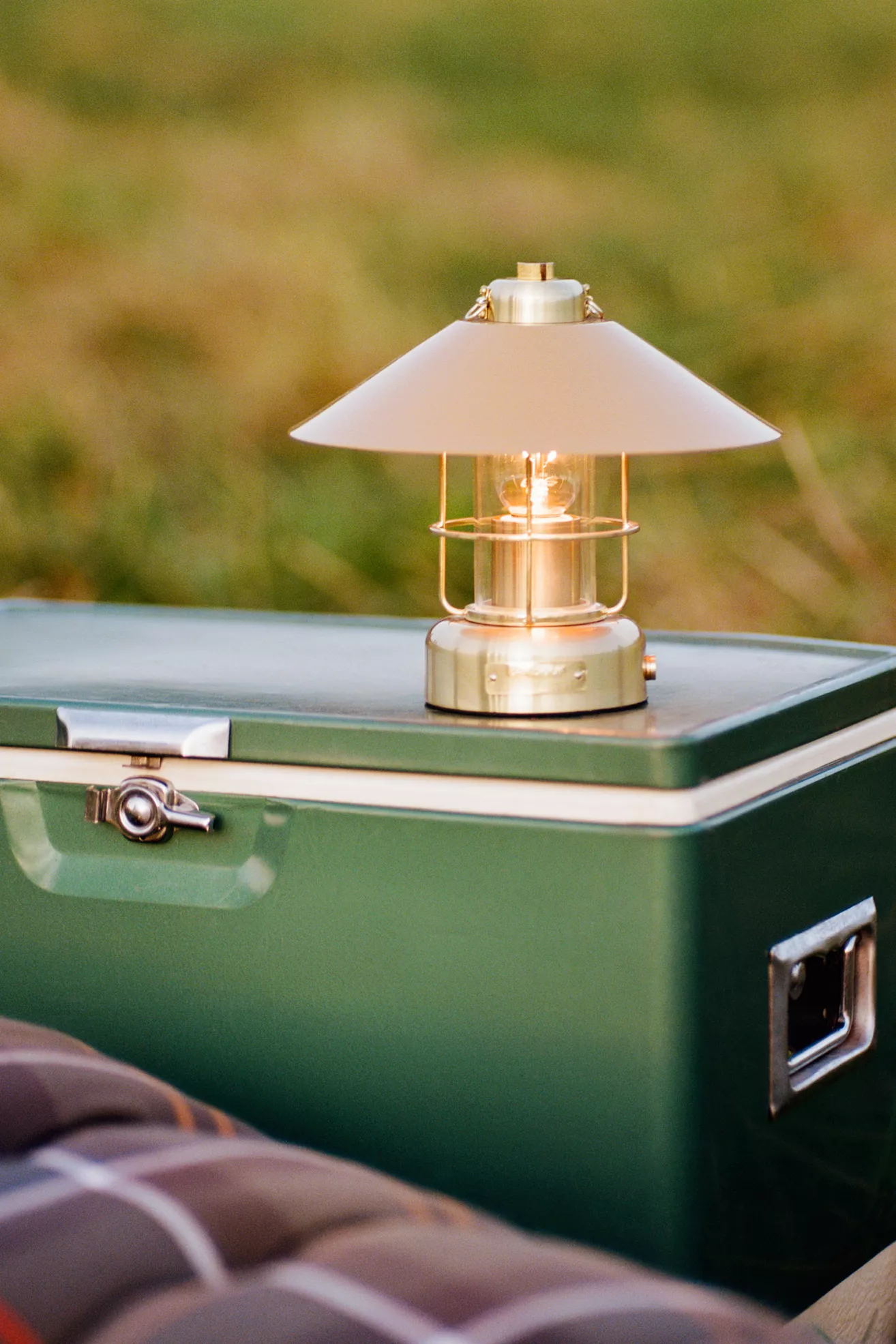 Barbour x Anthropologie Metal and Leather Rechargeable Cordless Lantern