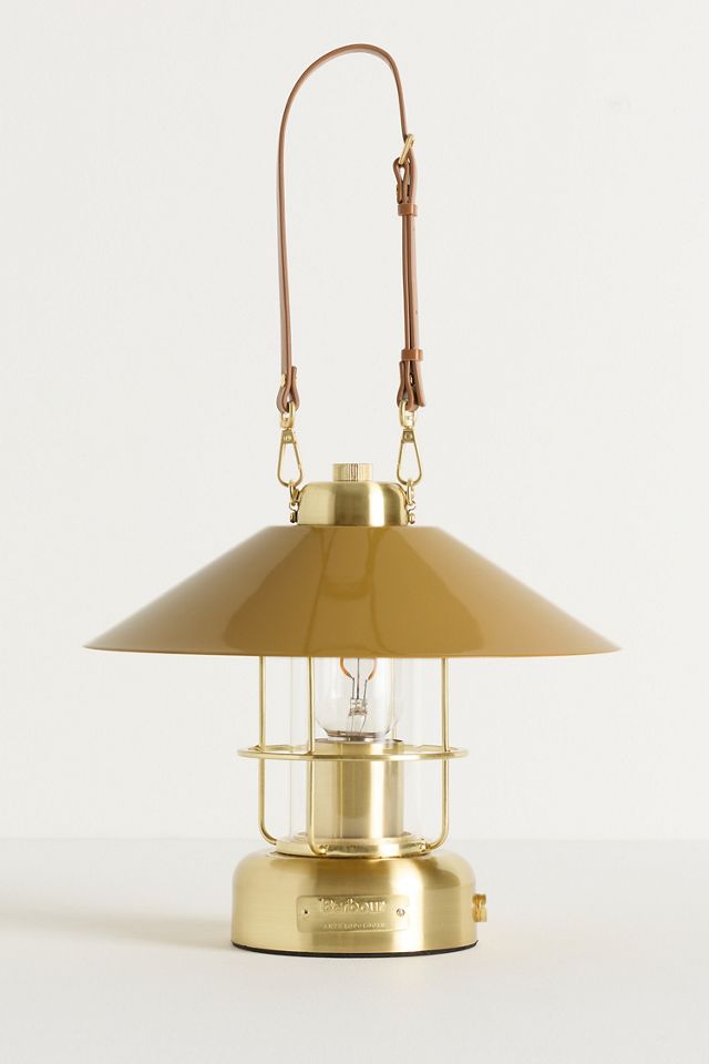 Barbour x Anthropologie Metal and Leather Rechargeable Cordless Lantern #1