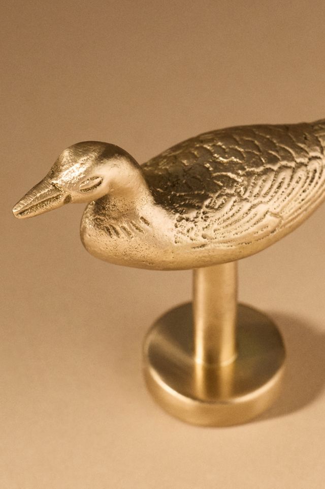 Mallard Duck Brass Decorative Light Finial #3
