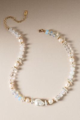Amelia Pearl & Crystal Beaded Necklace