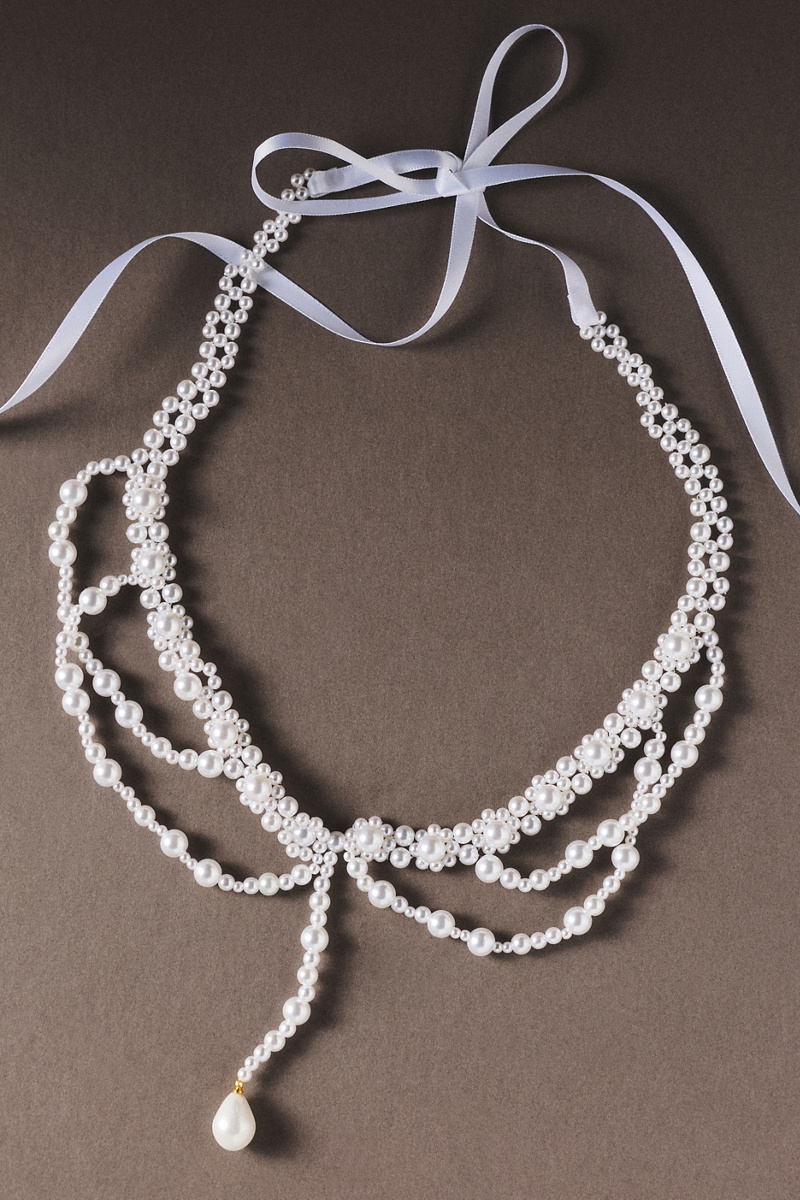 By Anthropologie Layered Freshwater Pearl Choker