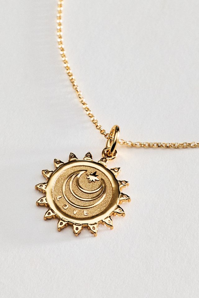 Jane Win Love Petite Embellished Coin Pendant Necklace #1