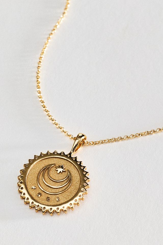 Jane Win Free Petite Embellished Coin Pendant Necklace #1