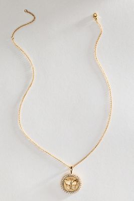 Jane Win Free Petite Embellished Coin Pendant Necklace