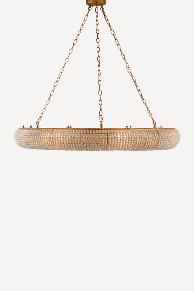 Melrose Wood Beaded Chandelier #1