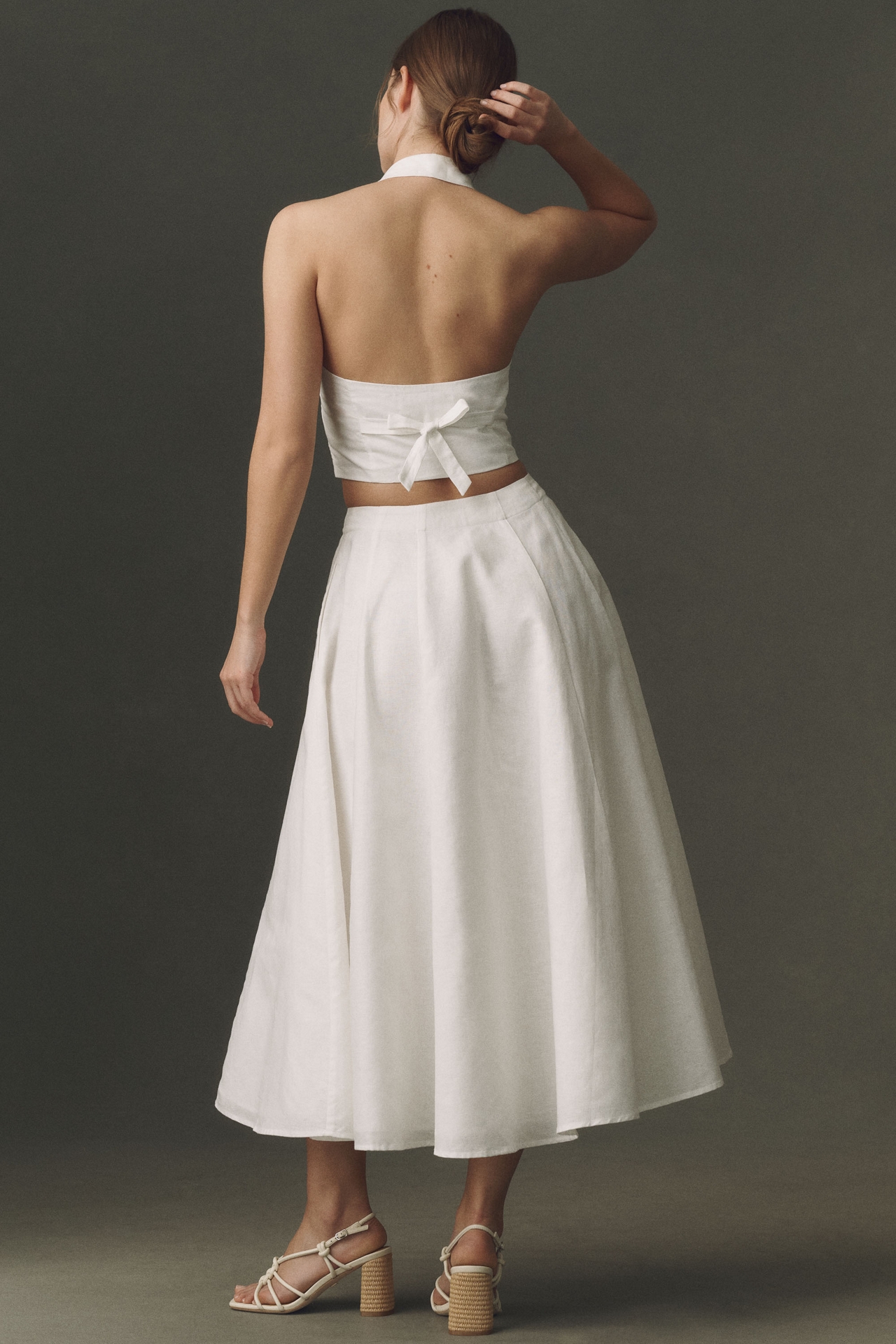 V. Chapman Ashton Halter-Neck Top and Midi Skirt Set