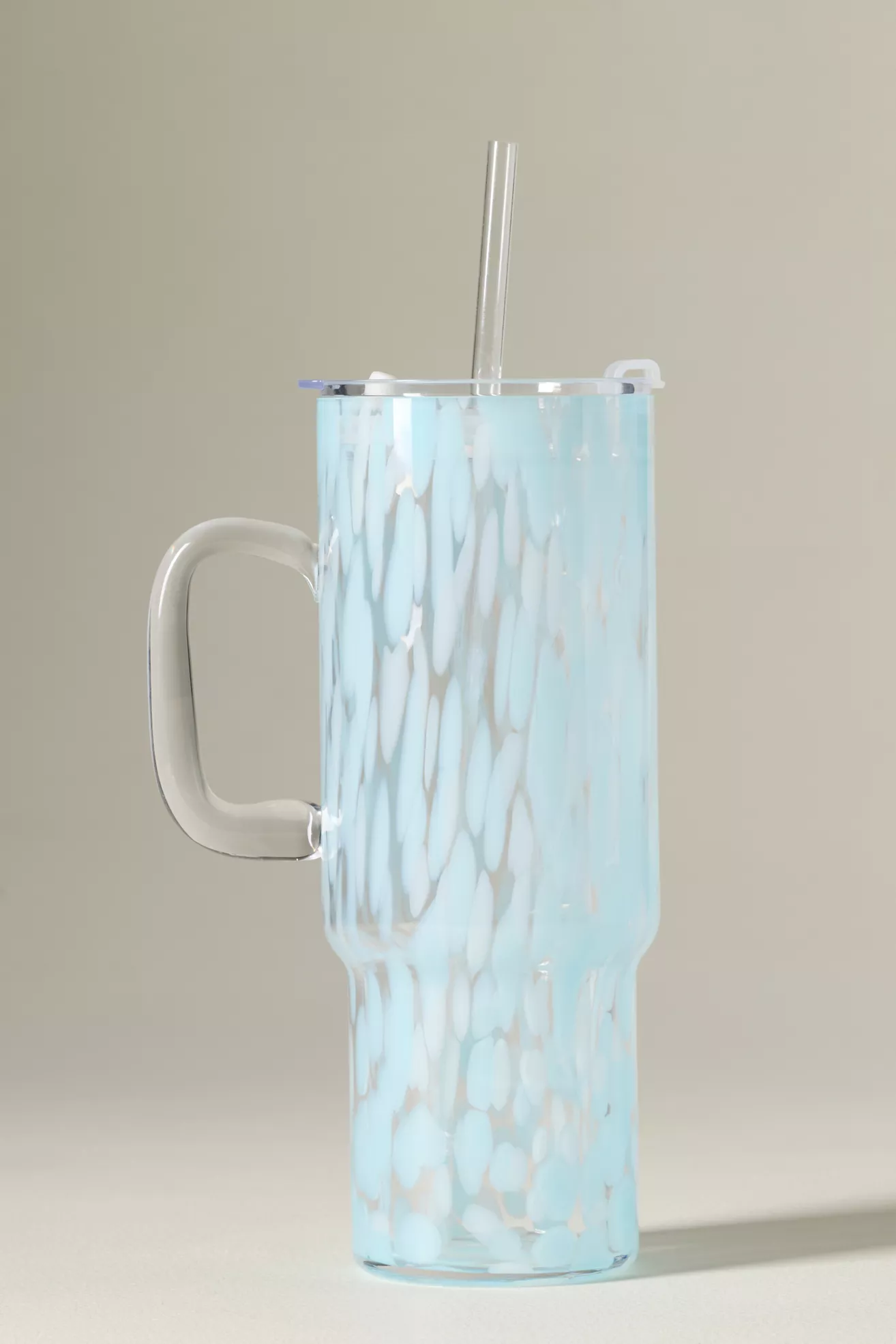 Confetti Glass Tumbler with Handle