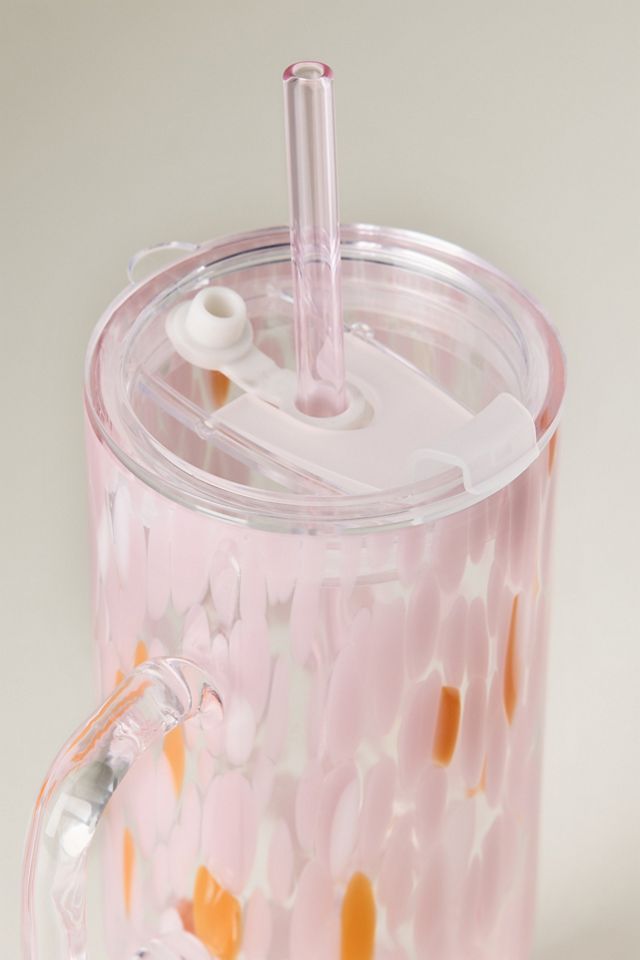 Confetti Glass Tumbler with Handle #1