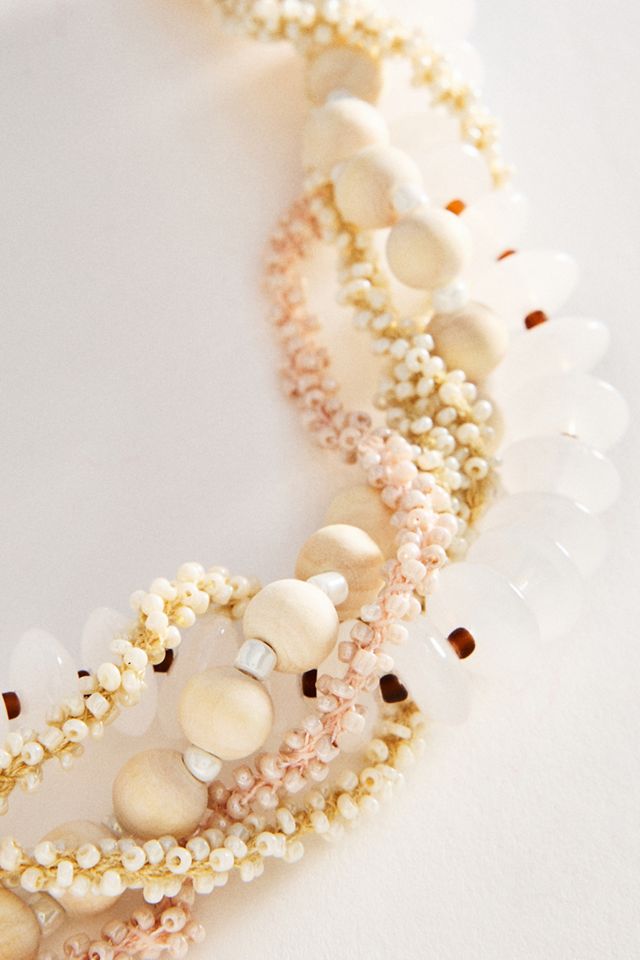 By Anthropologie Layered Bead Cluster Necklace #1