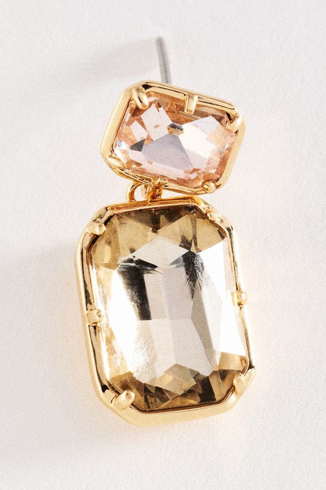Tonal Crystal Drop Earrings #1