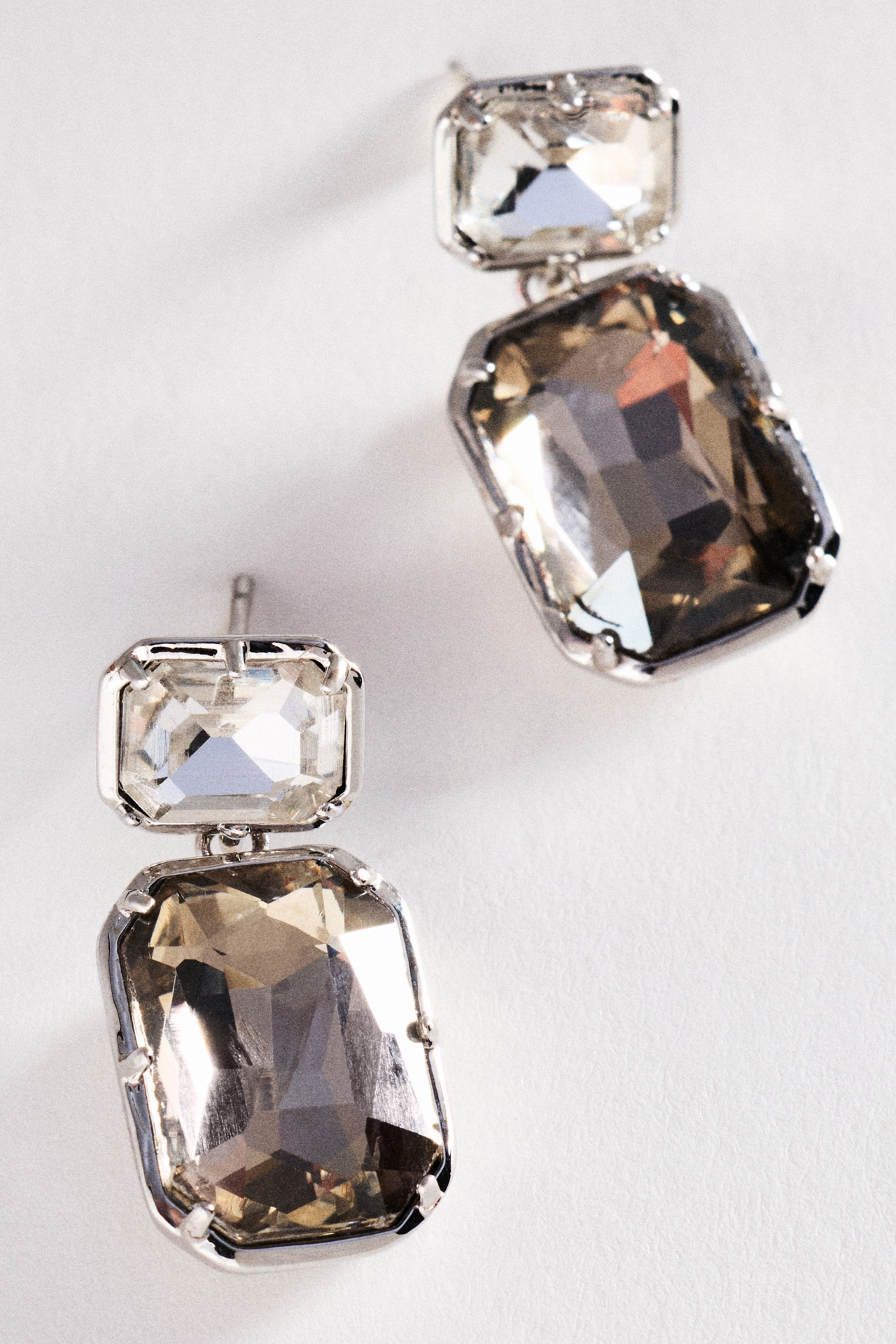 Tonal Crystal Drop Earrings