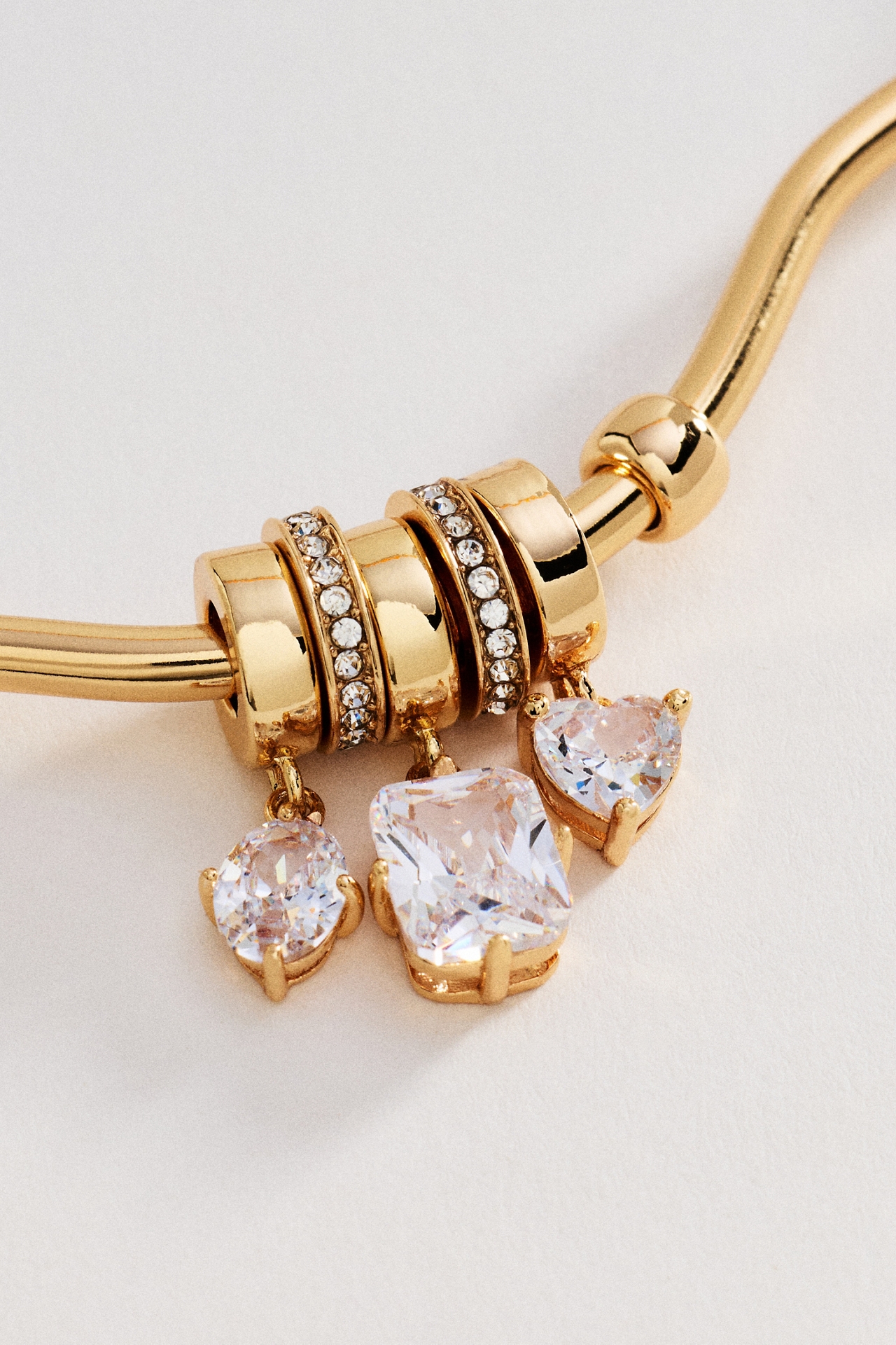 Crystal Charm Choker Necklace