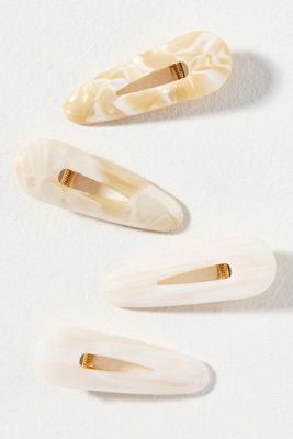 By Anthropologie Marbled Hair Clips, Set of 4
