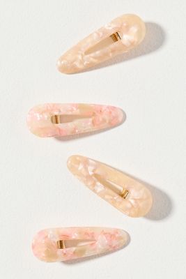 New?Anthropologie-Set of Two Pearl and Crystal Hair Clips Pearl Hair Clip Set of Two Pearl Hair Grips Large Pearl Hair  main image 4