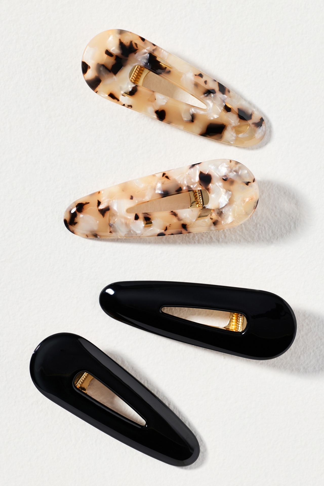 By Anthropologie Marbled Hair Clips, Set of 4
