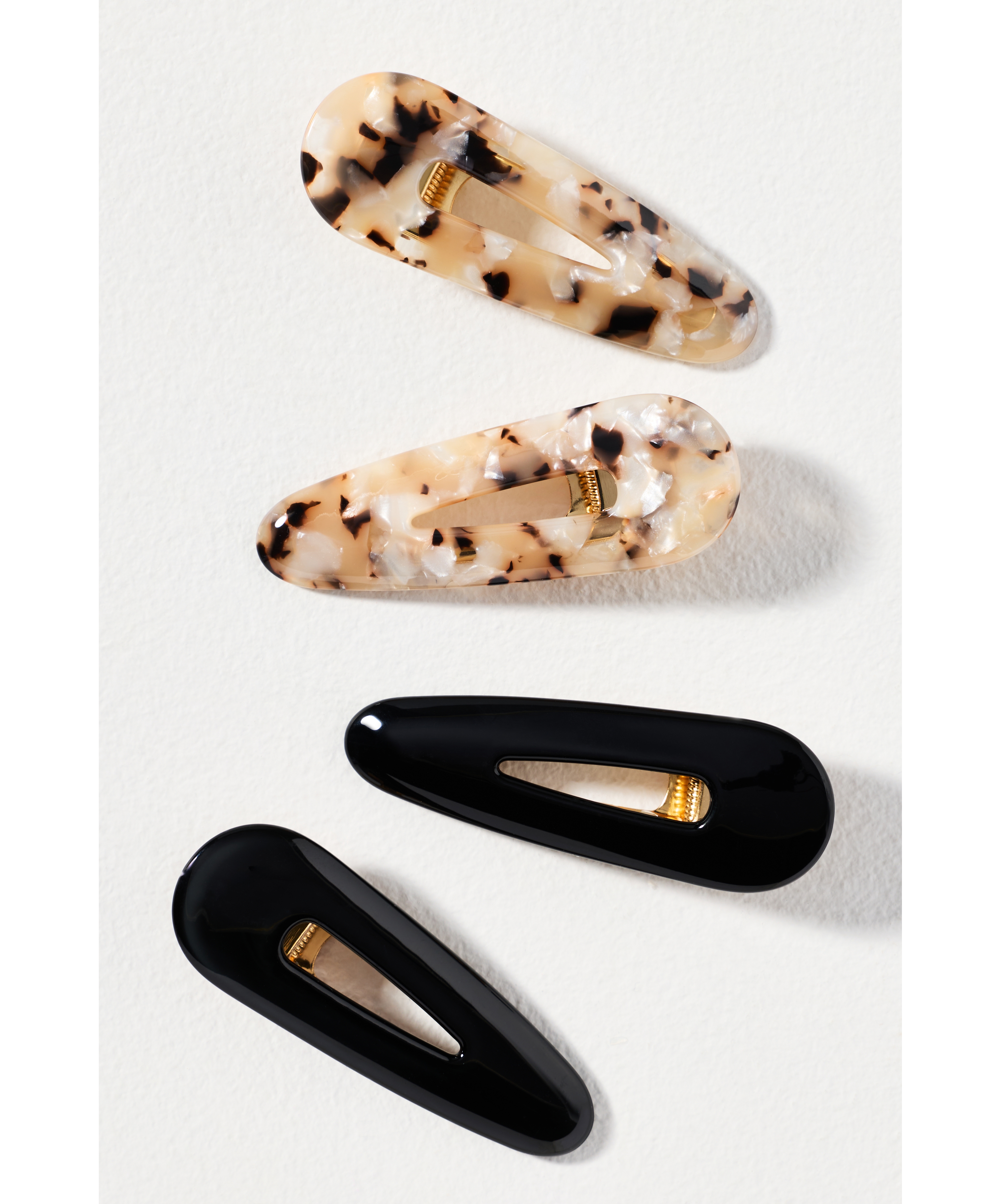 By Anthropologie Marbled Hair Clips, Set of 4