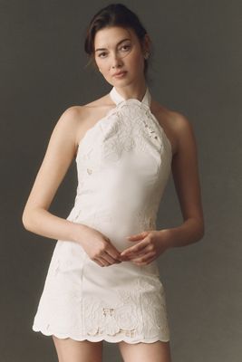 white halter formal dress Lush Aura Crossover Halter Neck Maxi Dress White