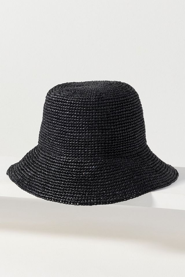 Anine Bing Cabana Raffia Bucket Hat #1