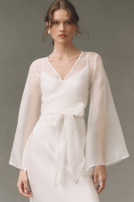 La Lune Stratus Organza Wrap Blouse
