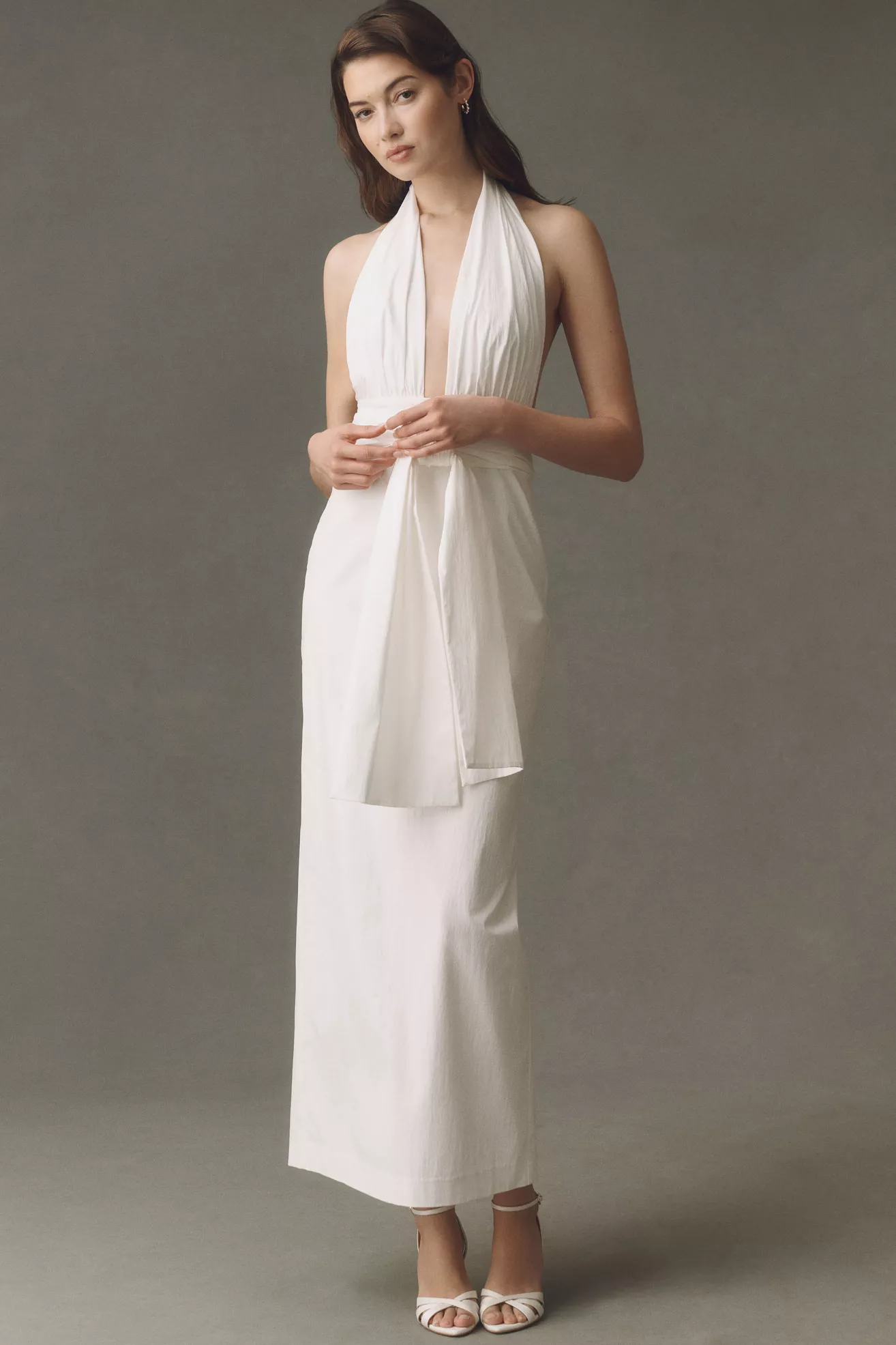 Shona Joy Campbell Halter Maxi Dress