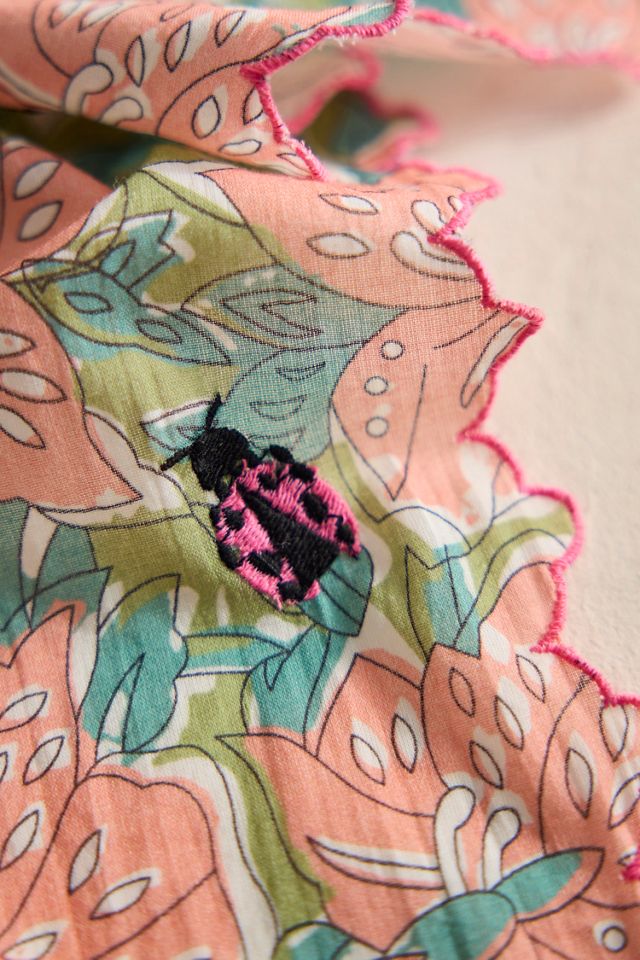 Garden Friends Embroidered Bandana #2