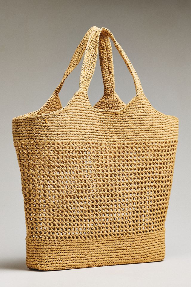 By Anthropologie Woven Slouchy Tote Bag #1