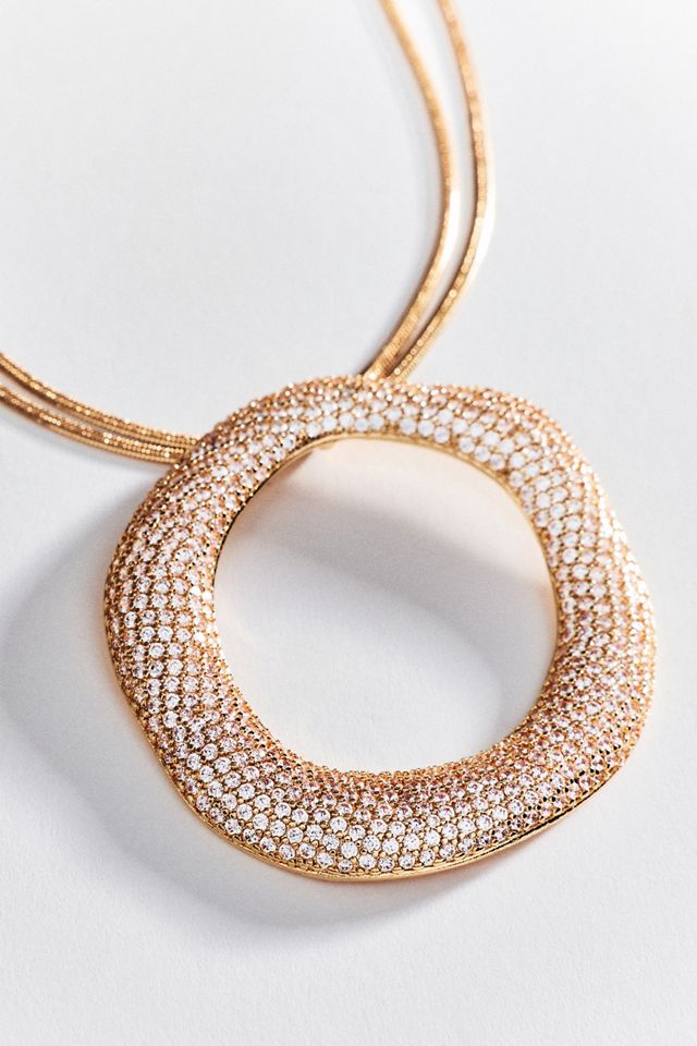 Ettika Open Circle Pavé Necklace #1