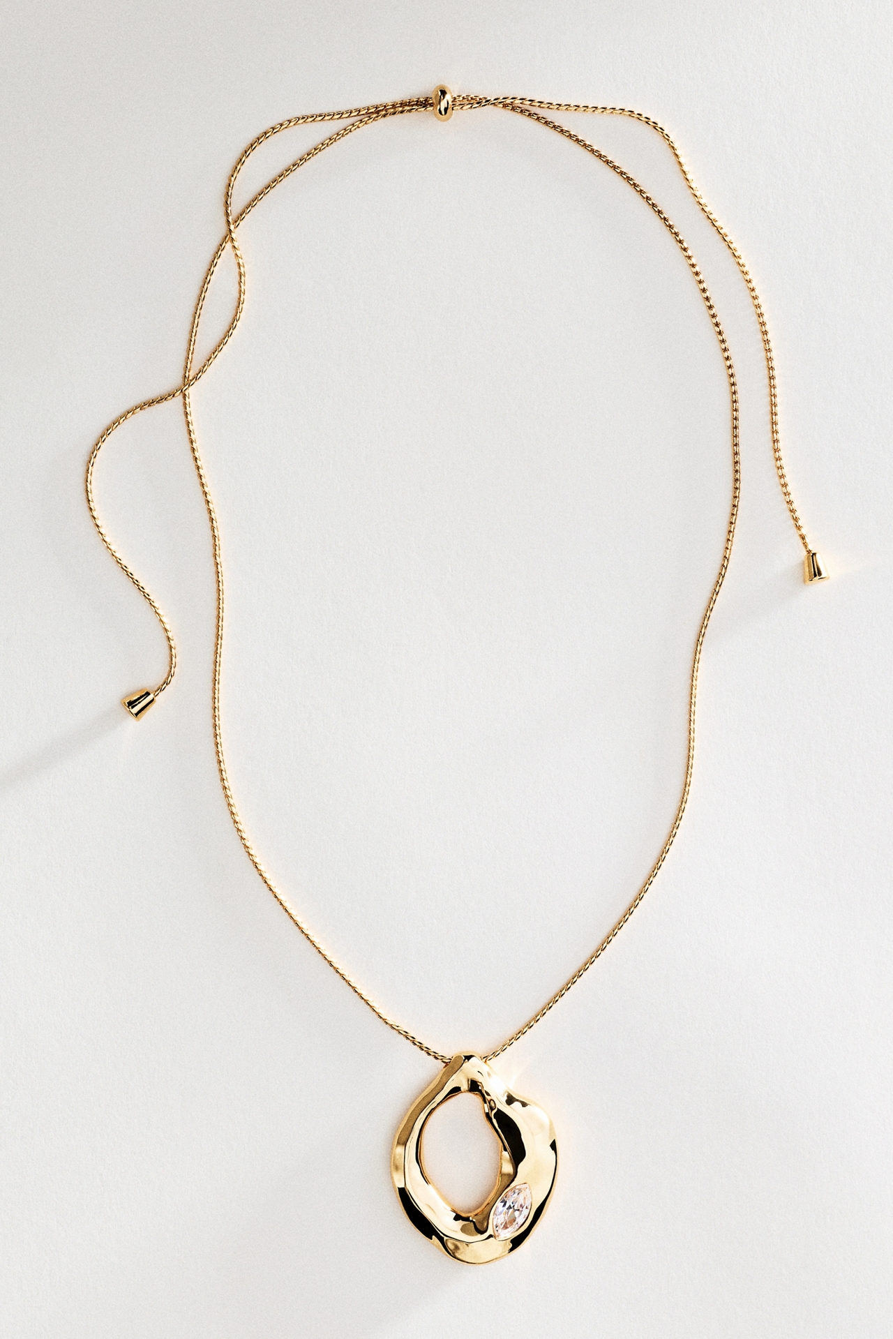 Ettika Molten Marquise Pendant Necklace