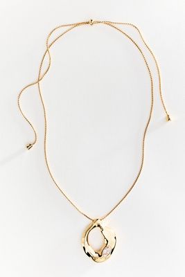 Ettika Molten Marquise Pendant Necklace