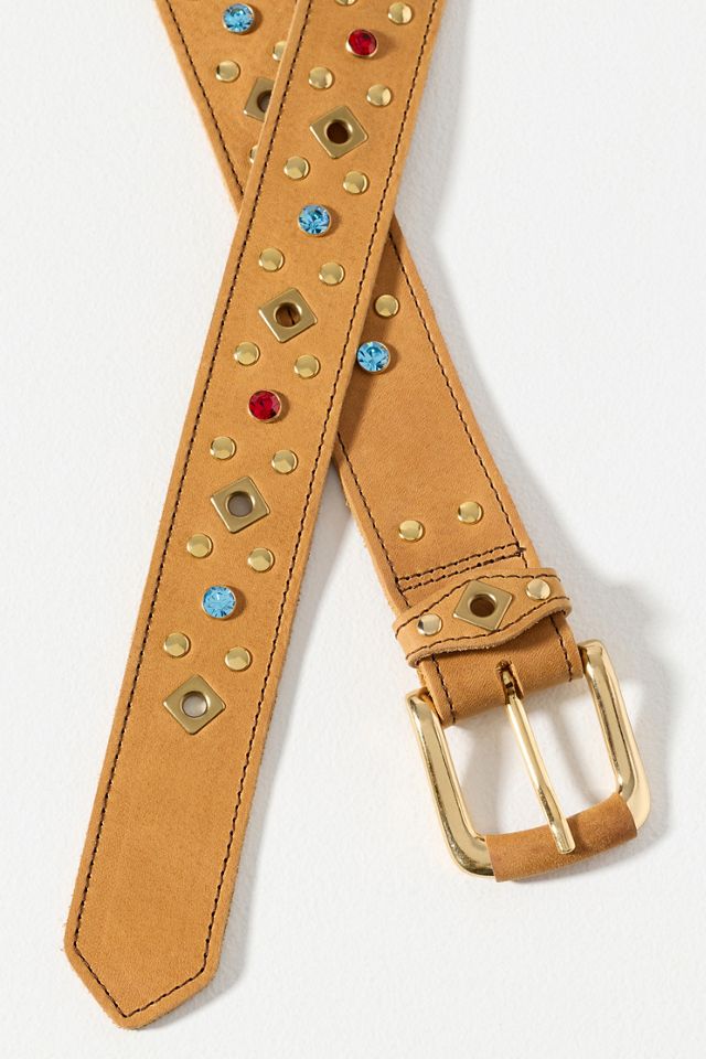 Swedish Hasbeens Studded Leather Belt | Anthropologie display picture 1