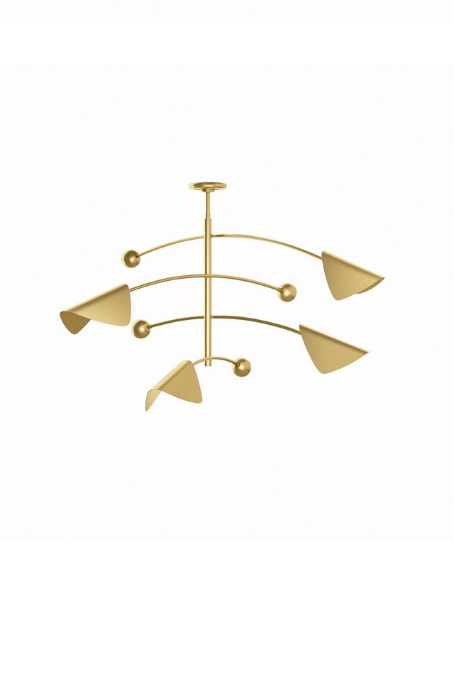 Regina Andrew Eclipse Natural Brass Chandelier #1
