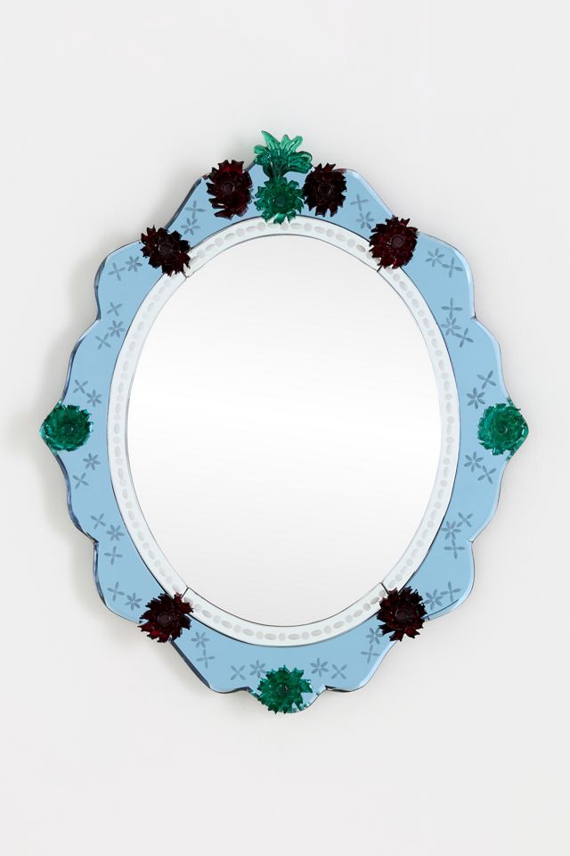Philomena Venetian Floral Oval Wall Mirror #1
