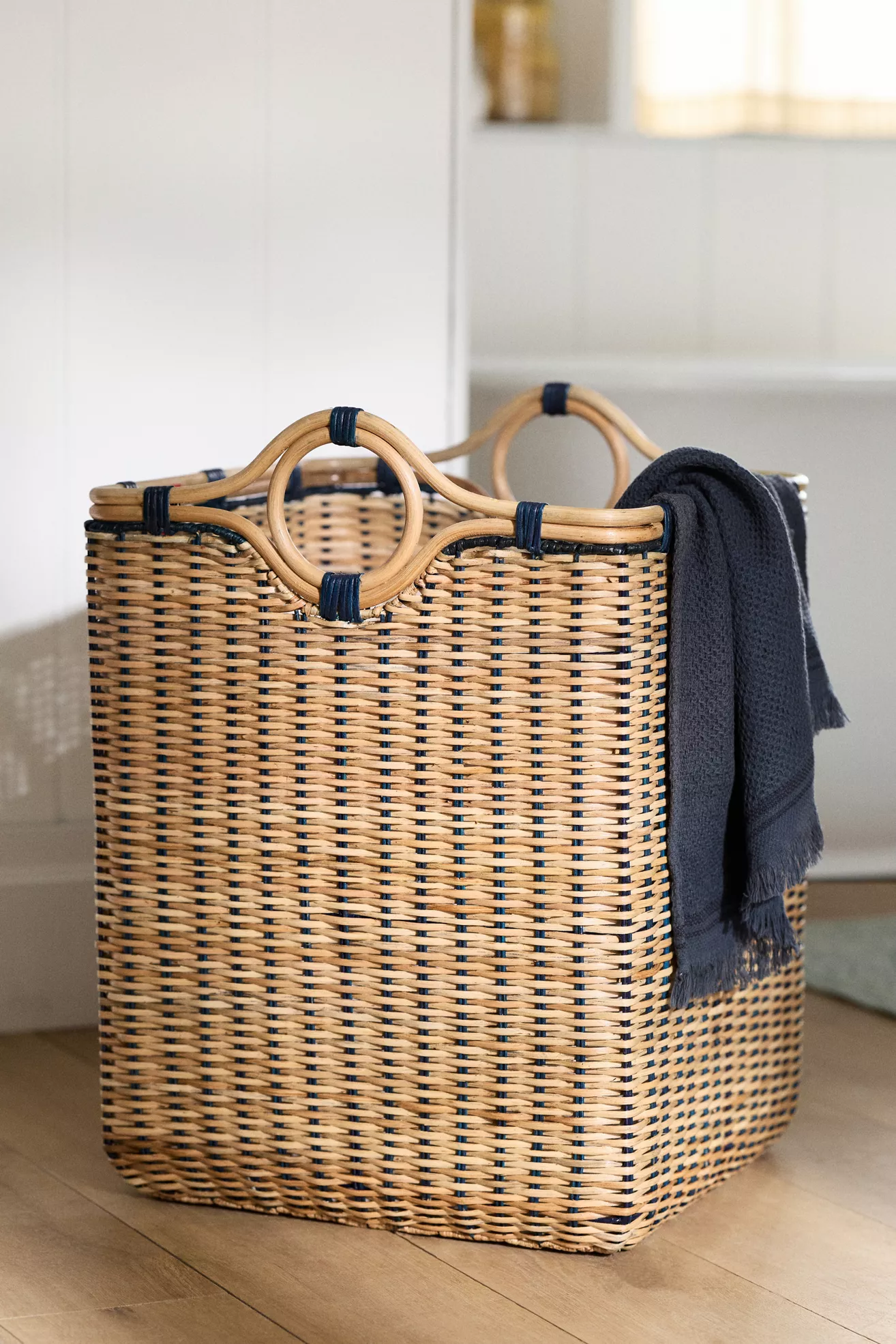 Rattan Hamper with Handles