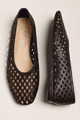 Silent D Lainy Woven Flats In Brown