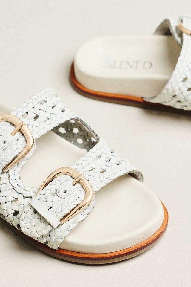 Silent D Woven Buckle Slide Sandals #2