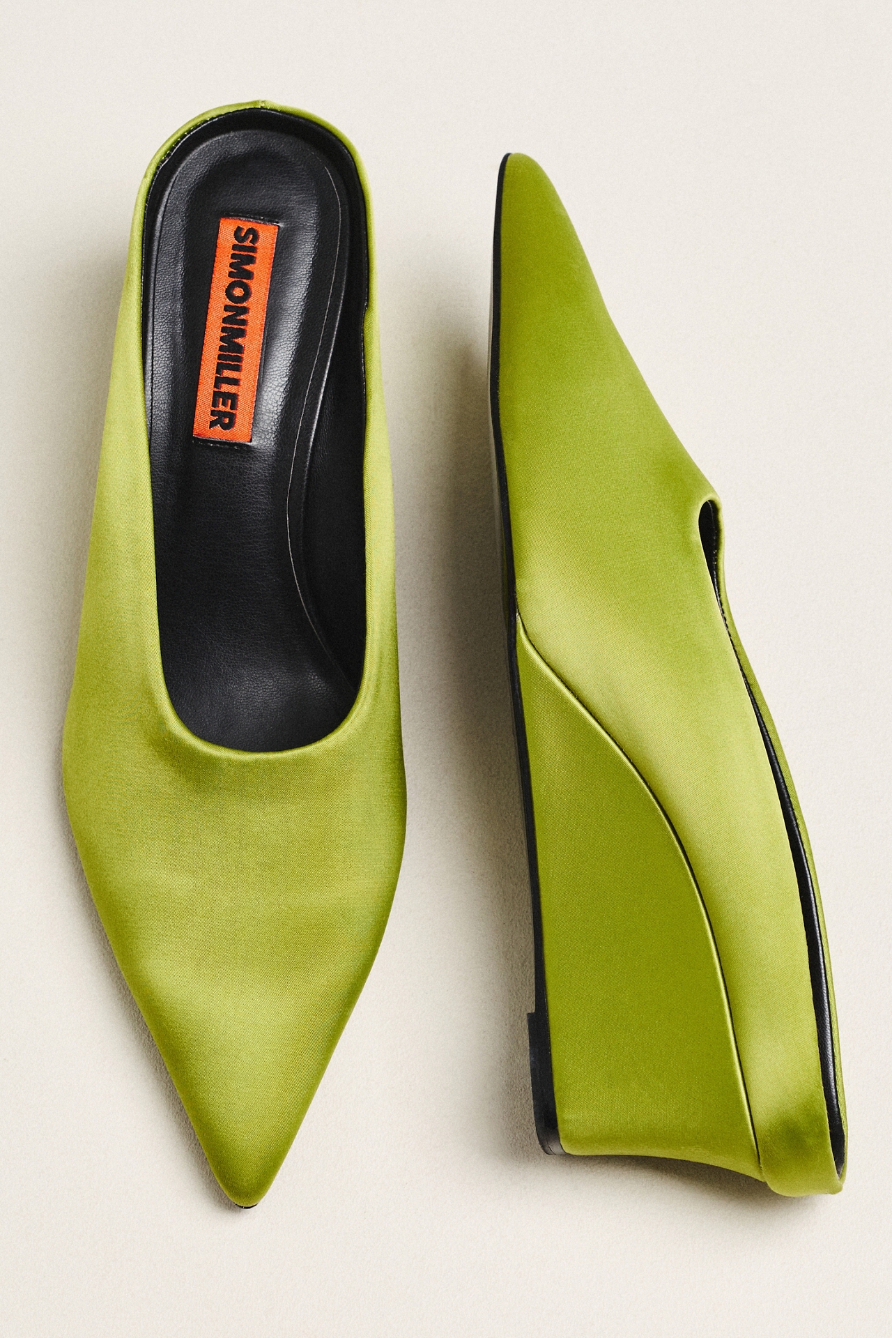 SIMONMILLER Gala Pointed-Toe Wedge Mules