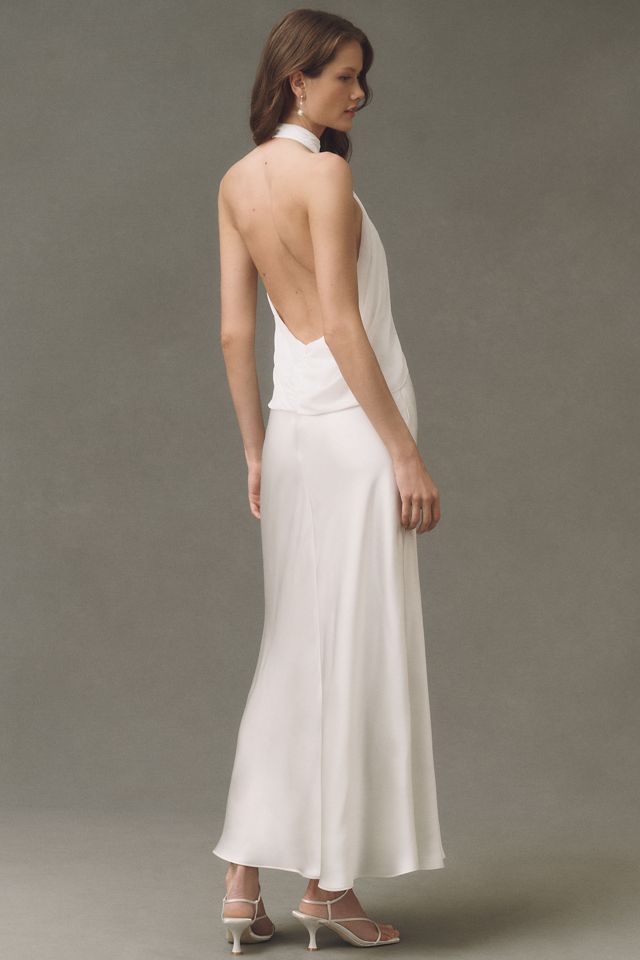 pleated maxi halter dress Hamilton Halter Neck Pleated Maxi Dress main image 0