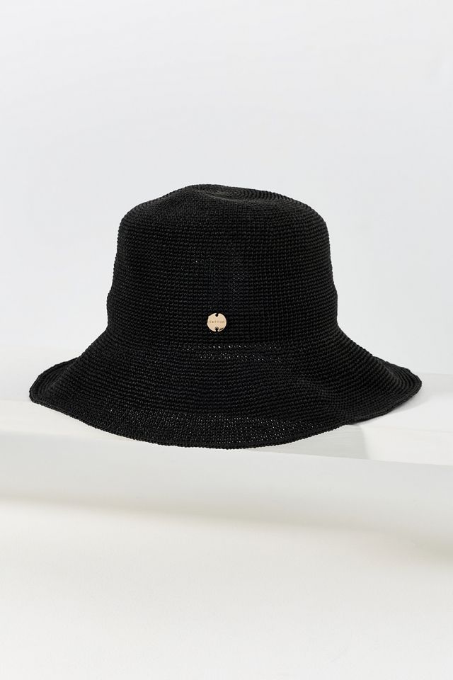 Anthropologie Fina Black raffia hat new without tags Seafolly Raffia Bucket Hat | Anthropologie main image 4