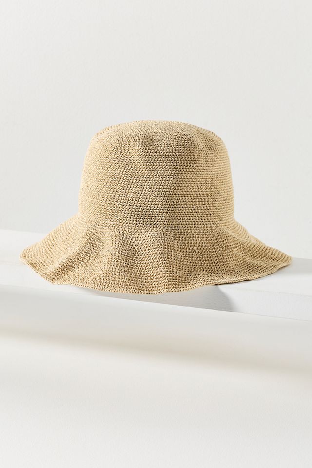 Seafolly Raffia Bucket Hat #1