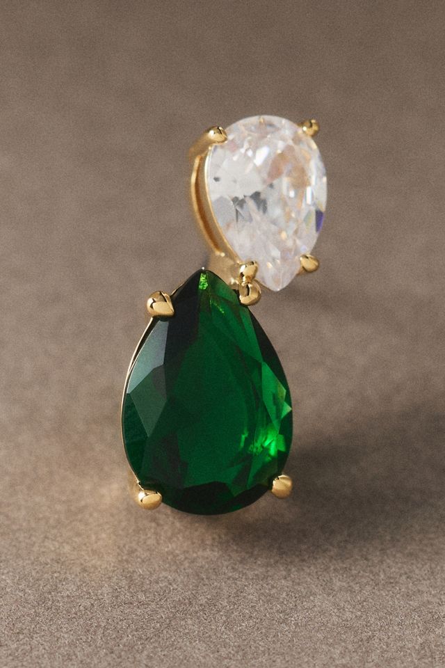 NADRI Emma Emerald Crystal Drop Earrings #1