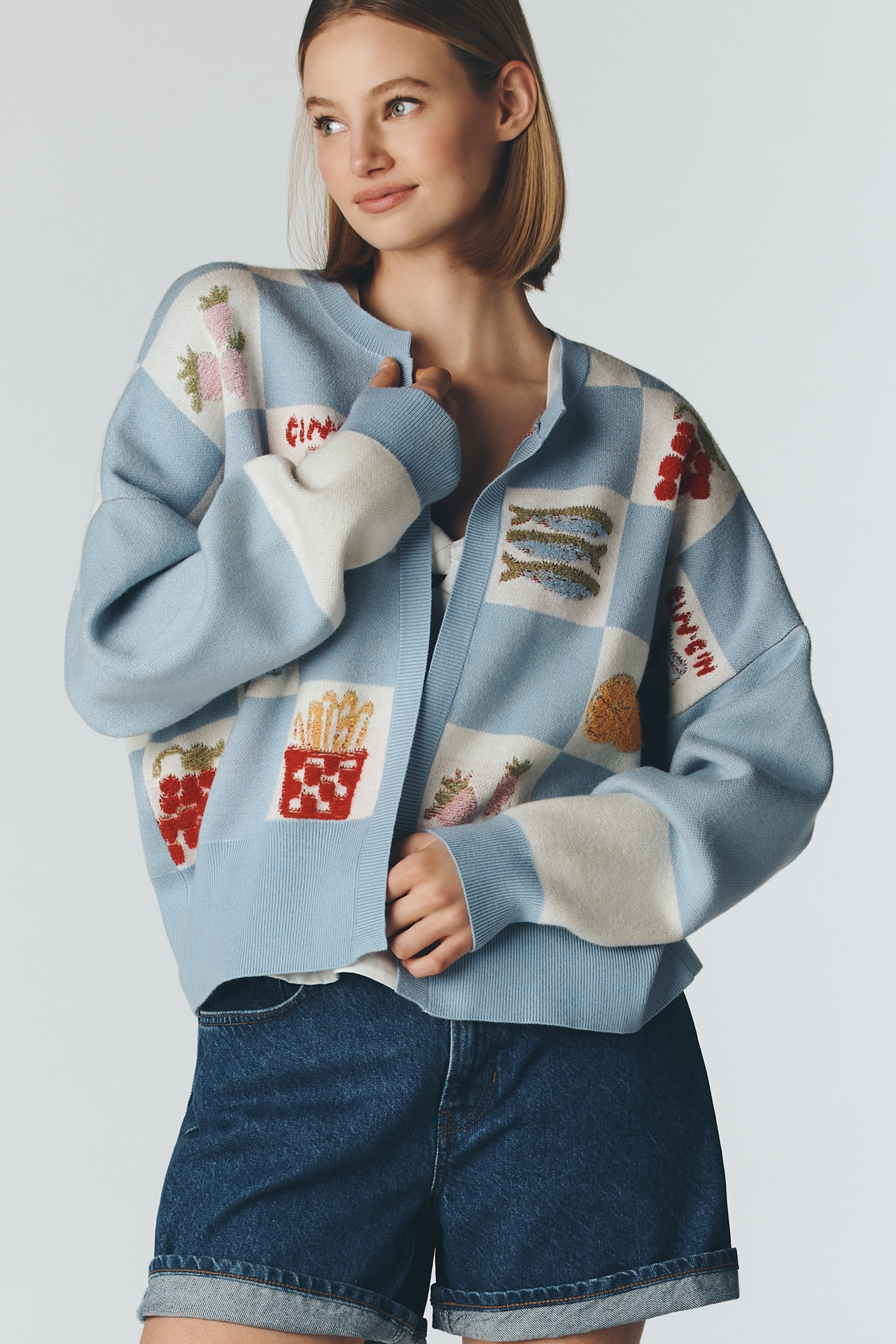 Maeve Girl Dinner Front-Tie Cardigan Sweater